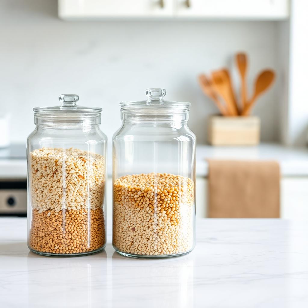 Rotatable Sealed Cereal & Rice Dispenser Set