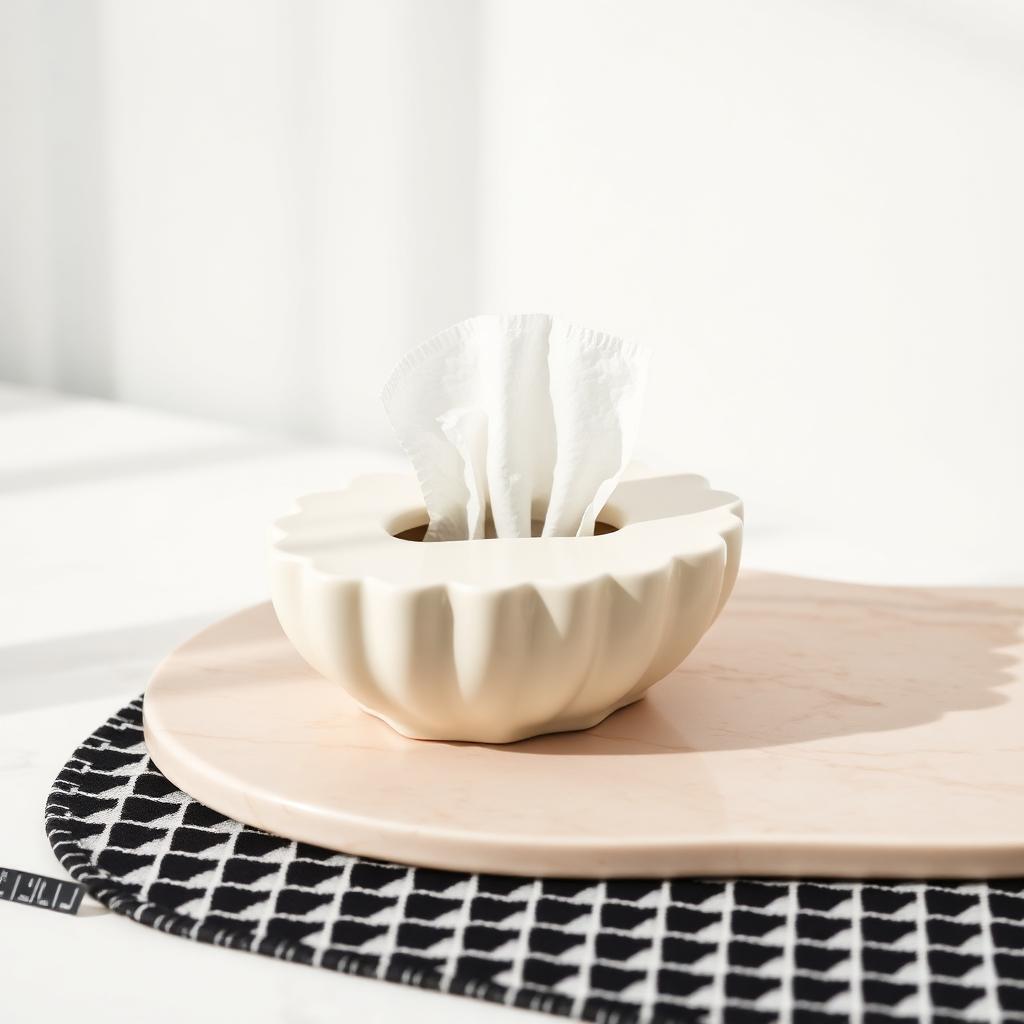 Decorative Shell Tissue Box Case